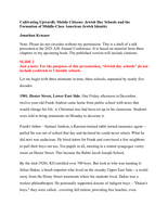 Class Matters: Rethinking Social Class in American Jewish Life