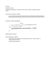 Translingual Cartography: The Dance of China and the Tables in Capital and Critical Theory