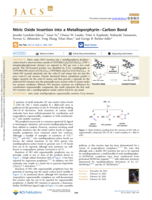 Nitric Oxide Insertion into a Metalloporphyrin-Carbon Bond