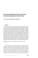 The Lyrical Cookbook: Expressive Forms Connecting Vegetarian Communities