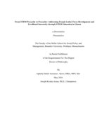 From STEM Precarity to Precocity: Addressing Female Labor Force Development and Livelihood Insecurity through STEM Education in Ghana