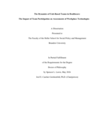 The Dynamics of Unit-Based Teams in Healthcare: The Impact of Team Participation on Assessments of Workplace Technologies