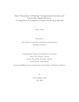 Early Termination of Pandemic Unemployment Insurance and Local Labor Market Recovery: A Comparison of  Contiguous Counties Across State Borders