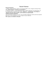 SIIS 2025 - Rachel Feldman reading list