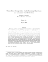 Online Price Competition Under Ranking Algorithms and Consumer Search Frictions