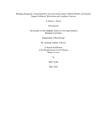 Bridging Inequality: Examining How Socioeconomic Status, Mental Health, and Teacher Support Influence Motivation and Academic Success