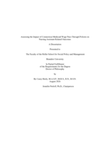 Assessing the Impact of Connecticut Medicaid Wage Pass-Through Policies on Nursing Assistant-Related Outcomes