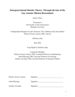 Intergenerational Identity Theory: Through the lens of the San Antonio Mission Descendants