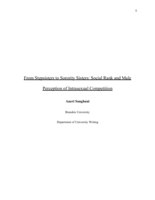 From Stepsisters to Sorority Sisters: Social Rank and Male Perception of Intrasexual Competition