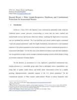 Beyond Brown v. Plata: Gender-Responsive Healthcare and Constitutional Protections for Incarcerated Women