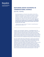 Nuturing Jewish Textpeople in Congregational Schools