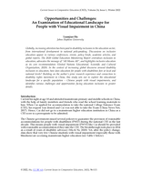 Opportunities and Challenges: An Examination of Educational Landscape for People with Visual Impairment in China