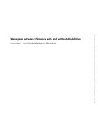 Wage gaps between US nurses with and without disabilities Wage gaps between US nurses with and without disabilities