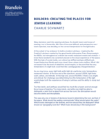 Builders: Creating the Places for Jewish Learning
