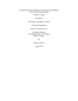 Examining Goal-directed Behavior Under Stress Using Olfactory Pavlovian-Instrumental Transfer
